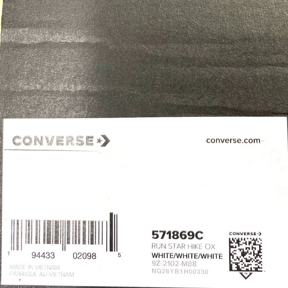 Converse Women's Size RUN STAR HIKE OX White Canvas Platform Low Sneaker 571869C - Picture 8 of 9